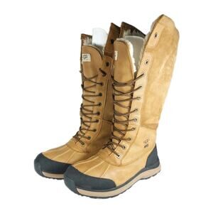 UGG Women's Adirondack IlI US9 Chestnut Leather Sheepskin Lined Tall Winter Boot